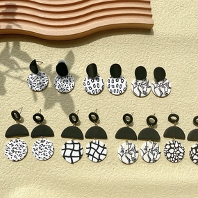Wholesale of Autumn and Winter Clay Soft Ceramic Earrings