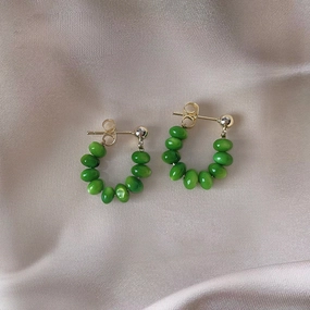 Wholesale of Green Metal Earrings