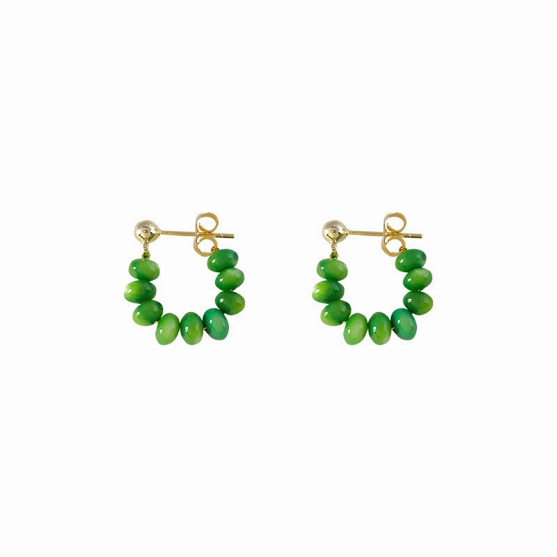 Wholesale of Green Metal Earrings