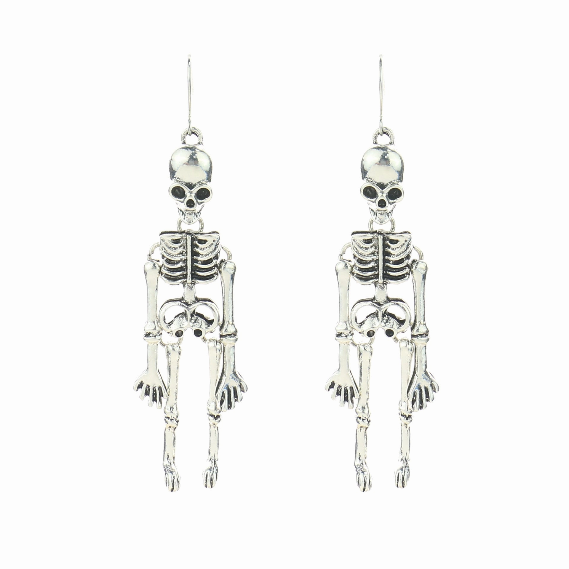 Wholesale of Halloween Gothic Skull Head Alloy Earrings