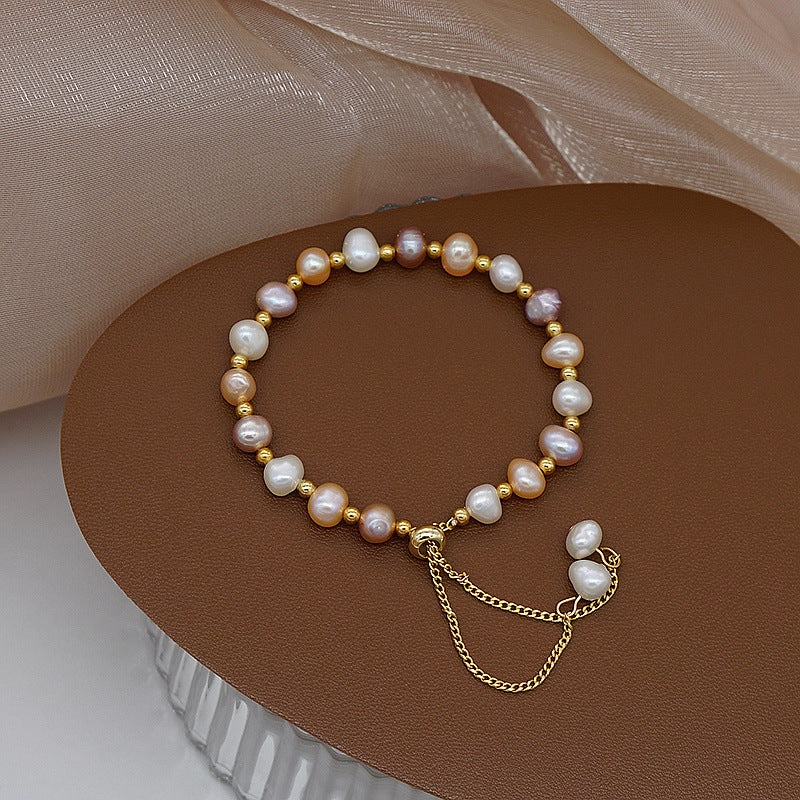 Wholesale of Jade Simple and Compact Pearls Bracelet