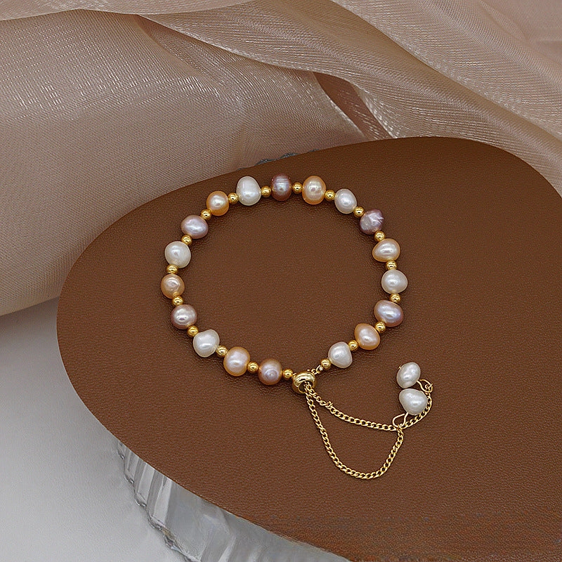 Wholesale of Jade Simple and Compact Pearls Bracelet