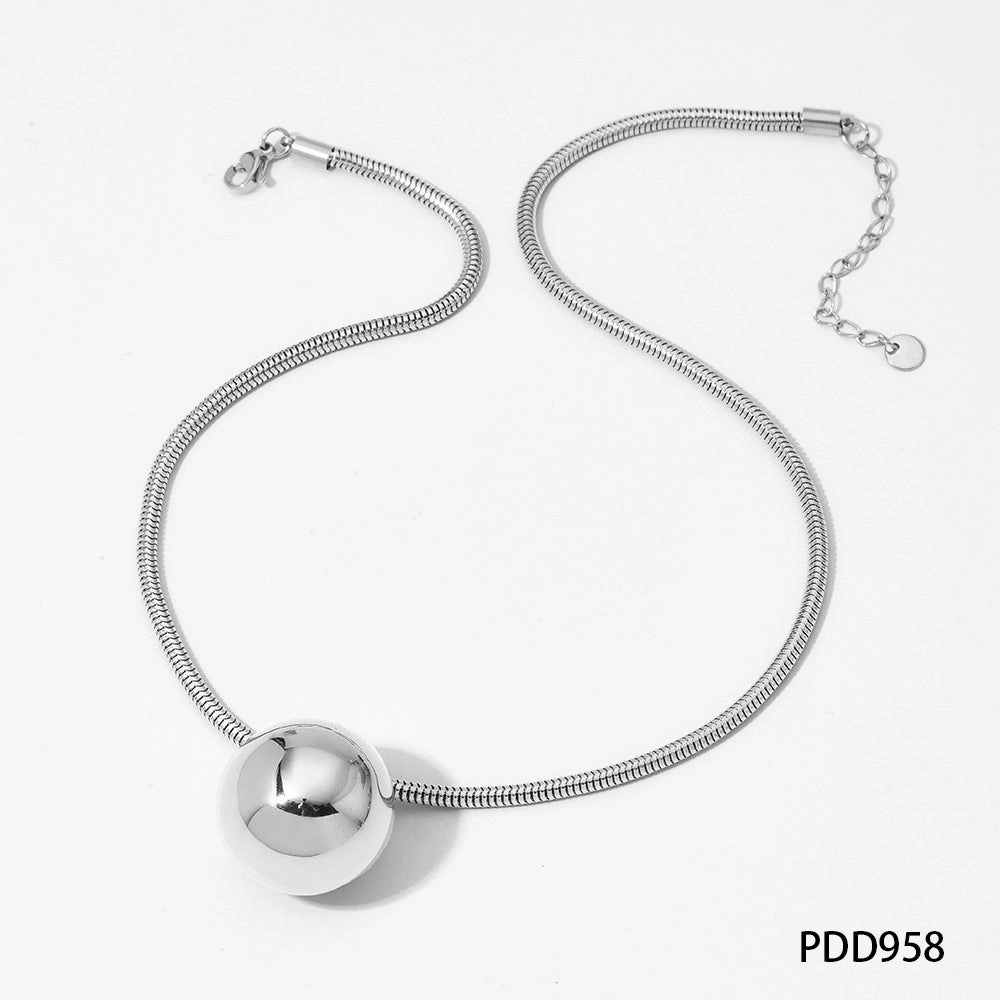 Wholesale of Large-sized Love Pentagonal Stainless Steel Necklaces