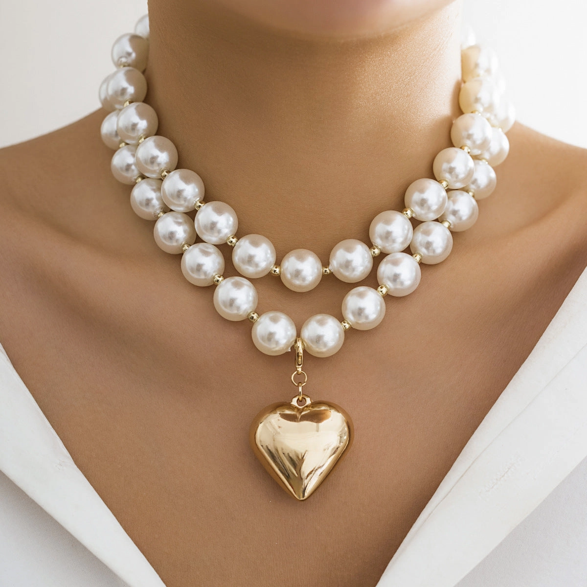 Wholesale of Multi-layer Round Pearl Layered Necklaces