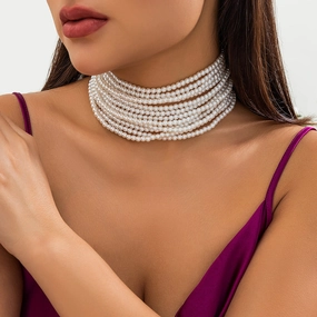Wholesale of Multi-layer Vintage Pearl Necklaces