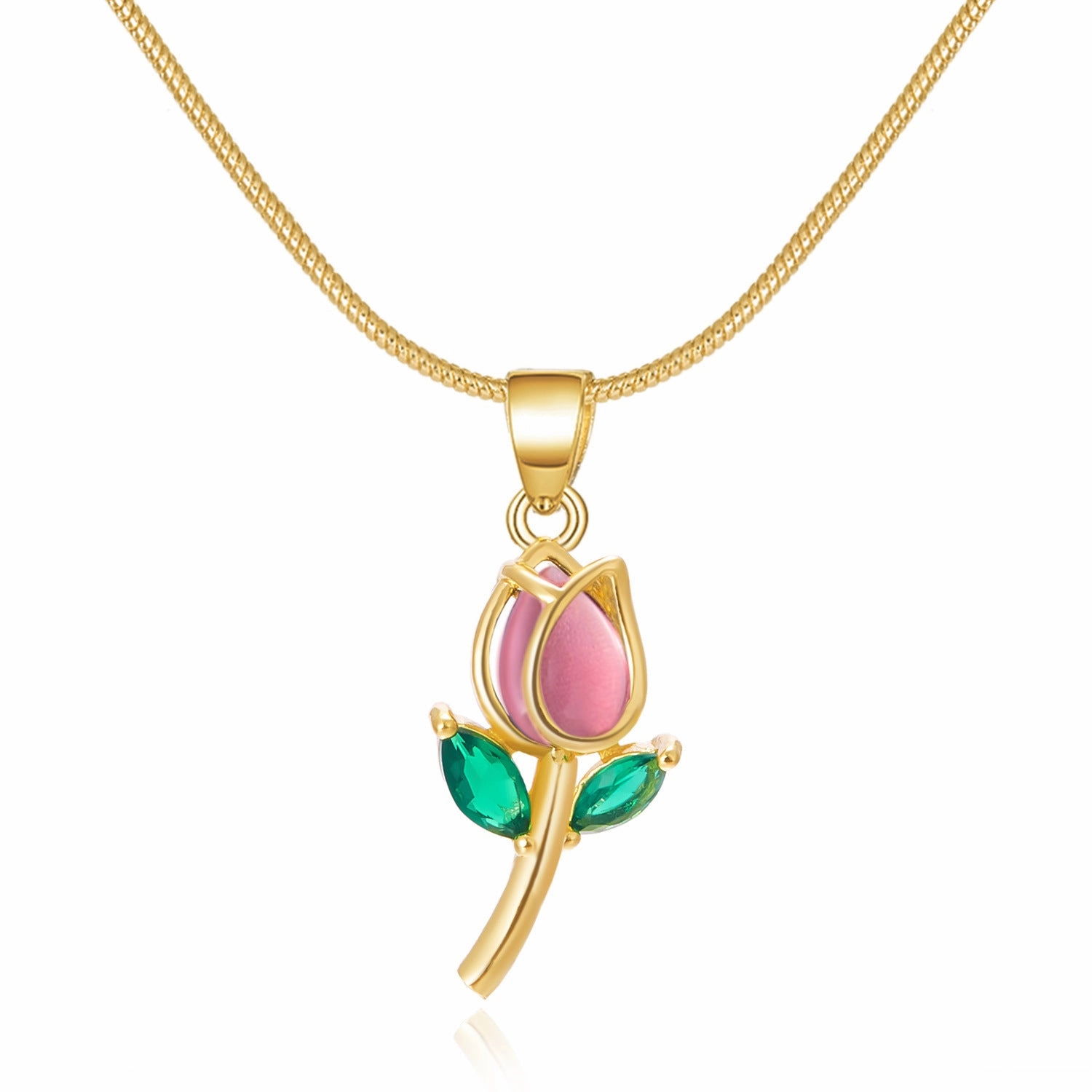 Wholesale of New Elegant Tulip Studded Collarbone Alloy Necklace
