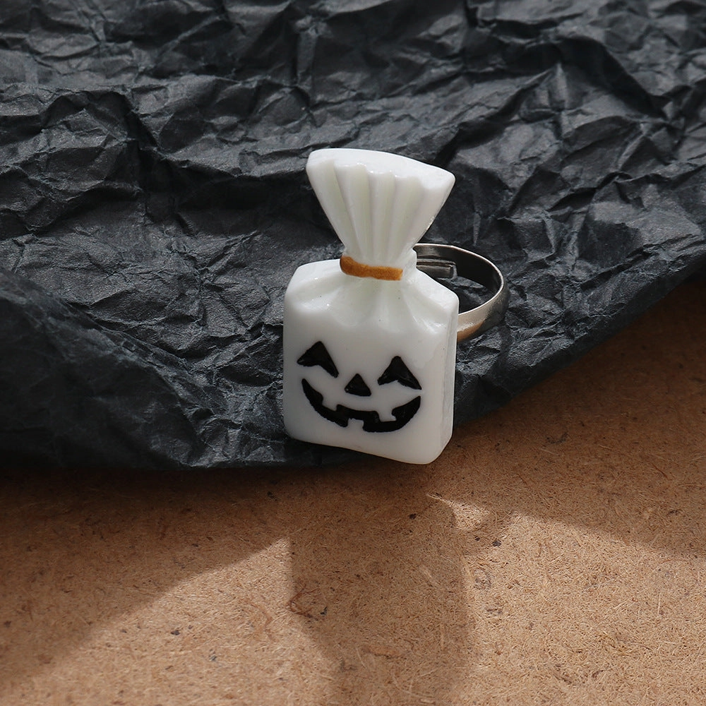 Wholesale of New Halloween Death Ghost Pumpkin Resin Rings