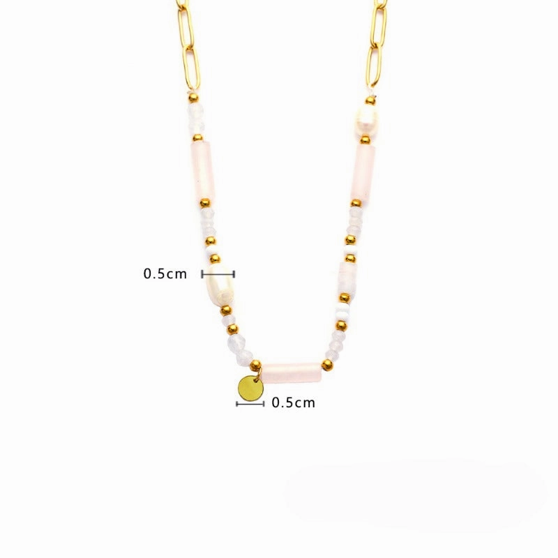 Wholesale of Pearl Titanium Steel Necklaces