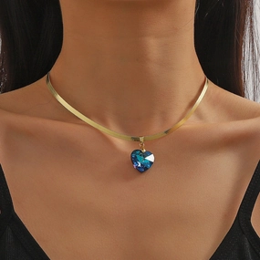 Wholesale of Simple and Colorful Love Crystal Necklaces