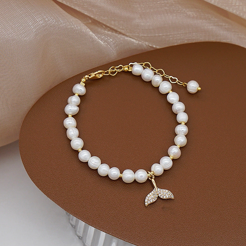 Wholesale of Spring and Summer Fish Tail Pearls Bracelet