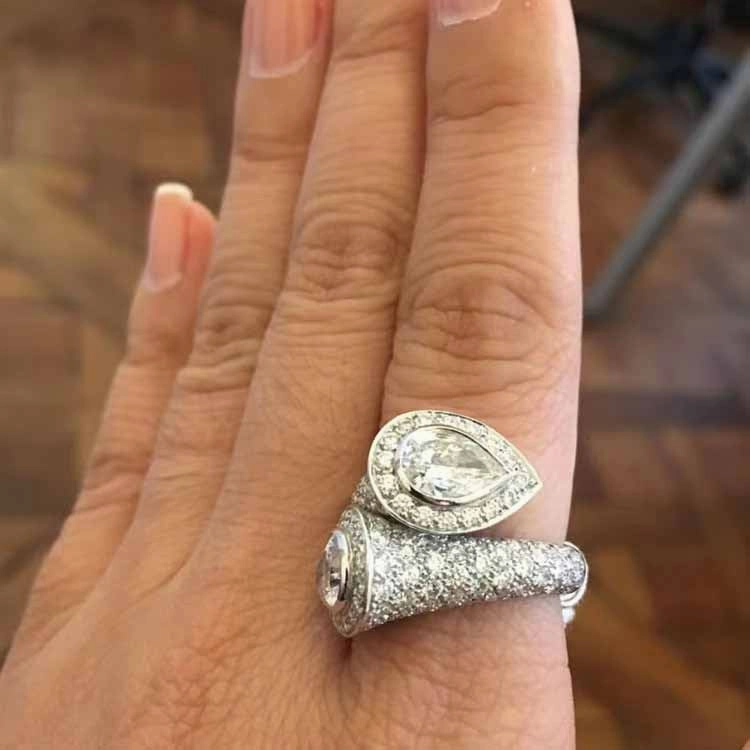 Wholesale of Three-dimensional Diamond Inlaid Snake Shaped Copper Rings
