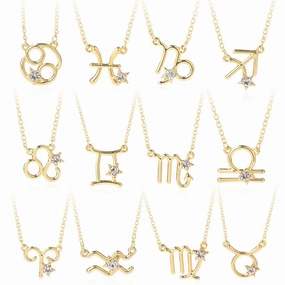 Wholesale of Twelve Constellations Alloy Necklaces