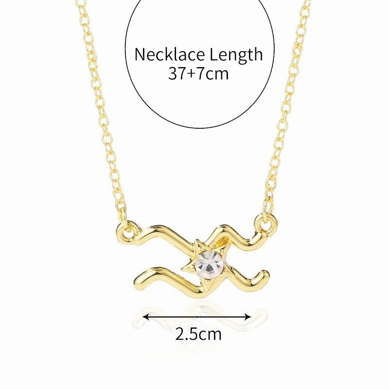 Wholesale of Twelve Constellations Alloy Necklaces