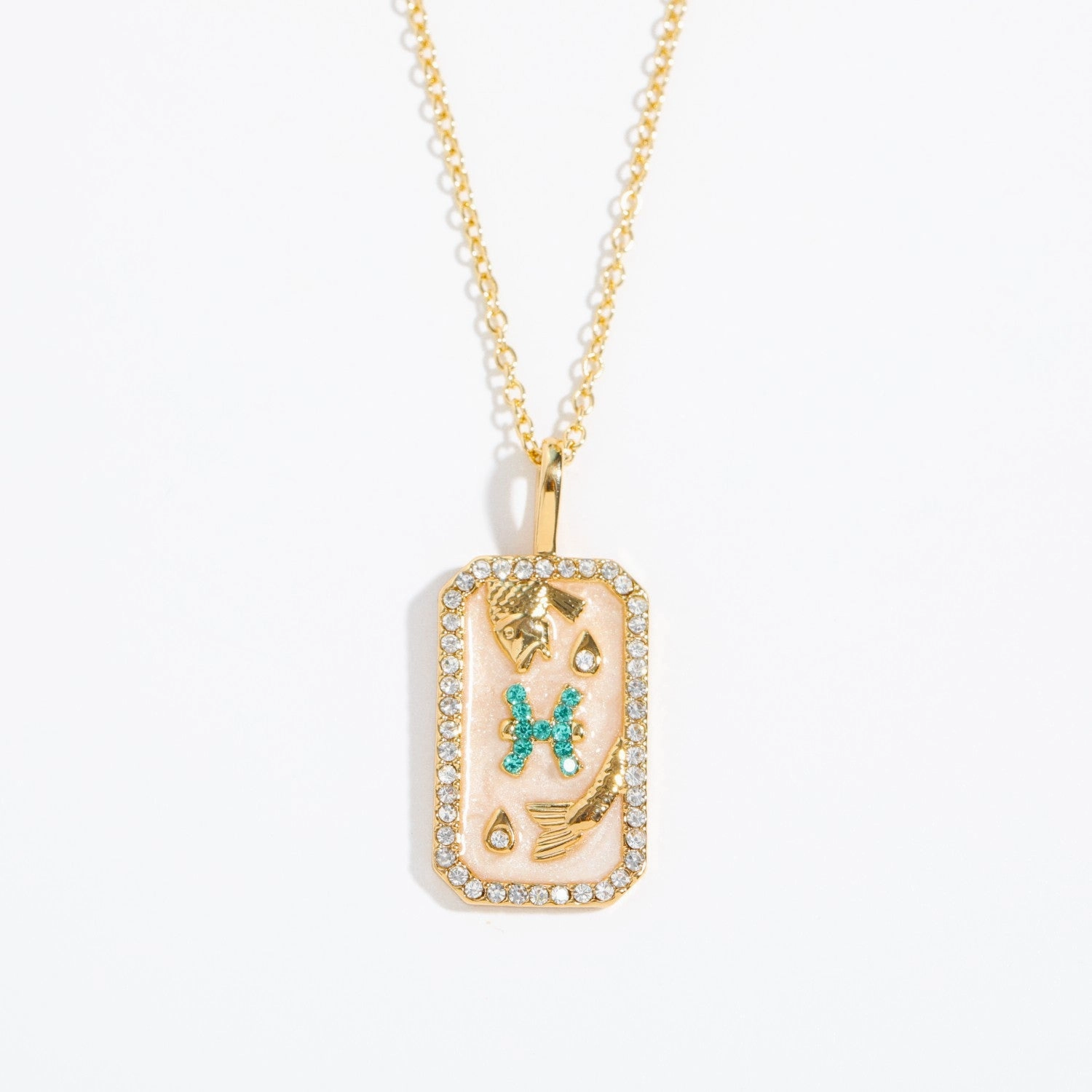 Wholesale of Twelve Constellations Art Retro Style Square Bronze Necklaces