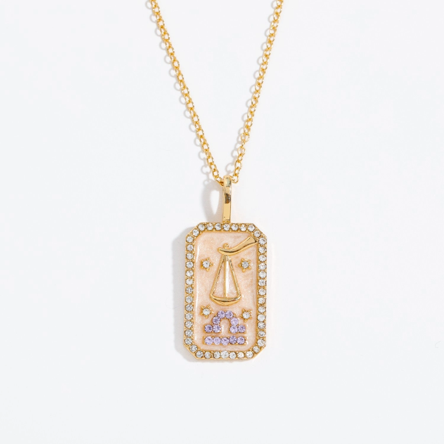 Wholesale of Twelve Constellations Art Retro Style Square Bronze Necklaces