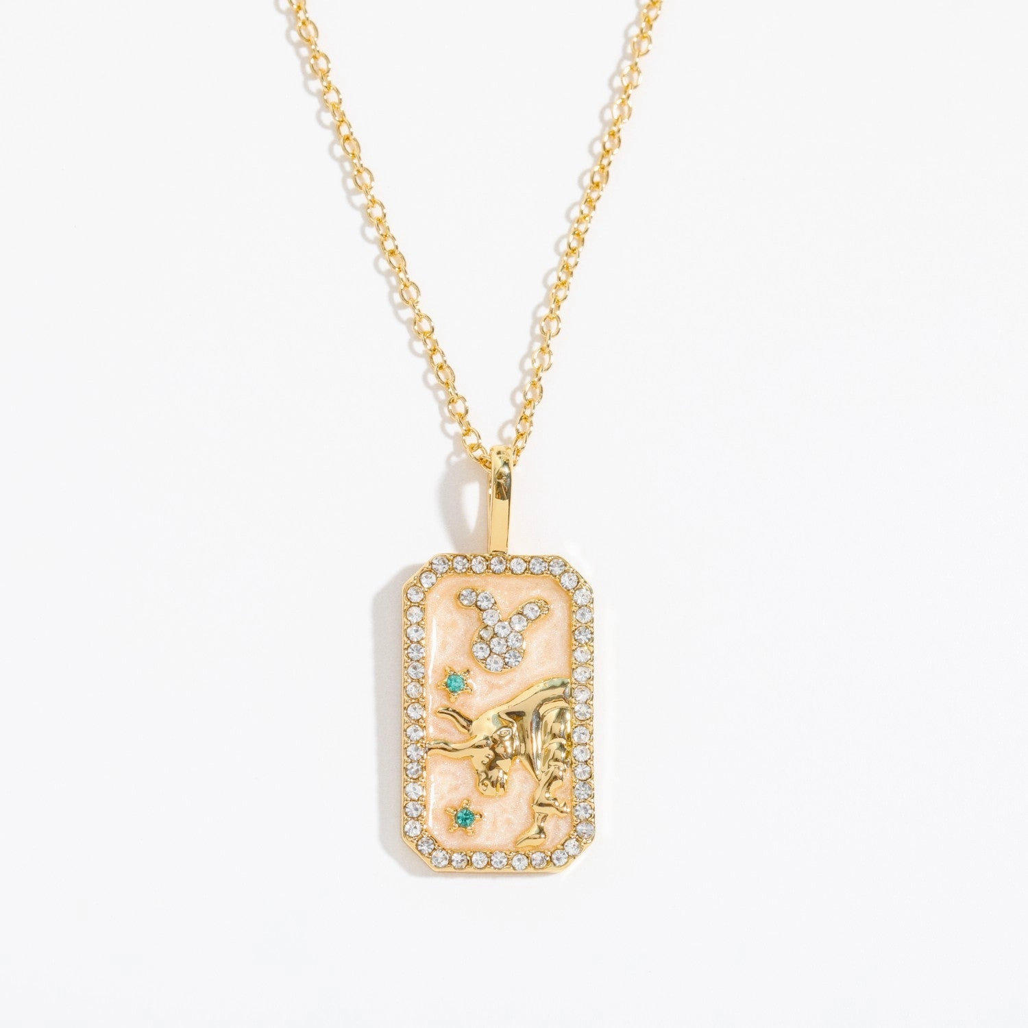 Wholesale of Twelve Constellations Art Retro Style Square Bronze Necklaces