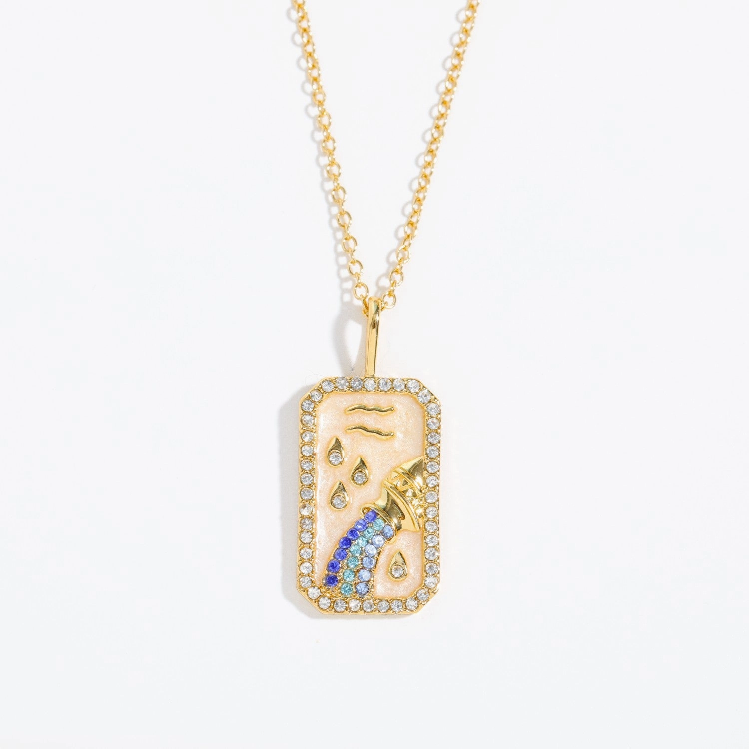 Wholesale of Twelve Constellations Art Retro Style Square Bronze Necklaces