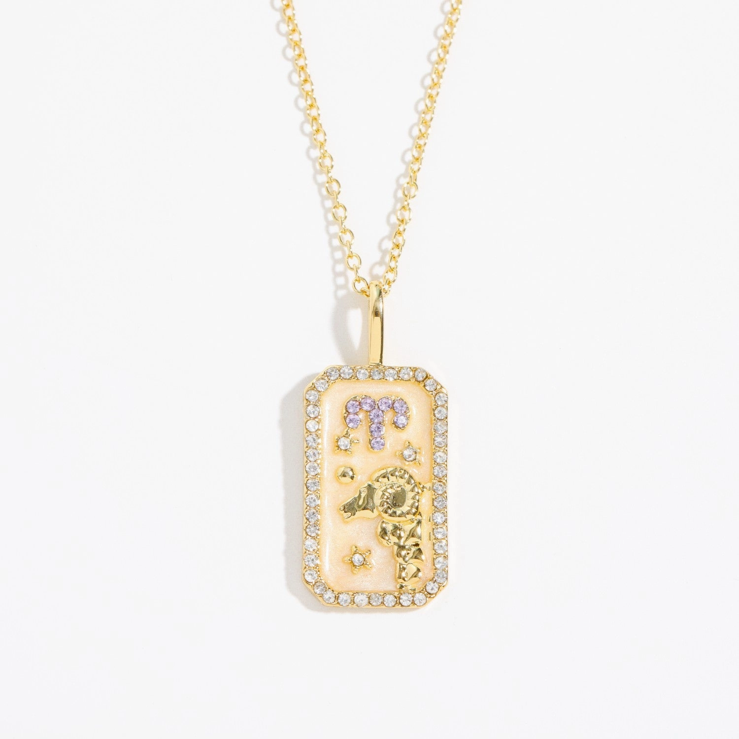 Wholesale of Twelve Constellations Art Retro Style Square Bronze Necklaces