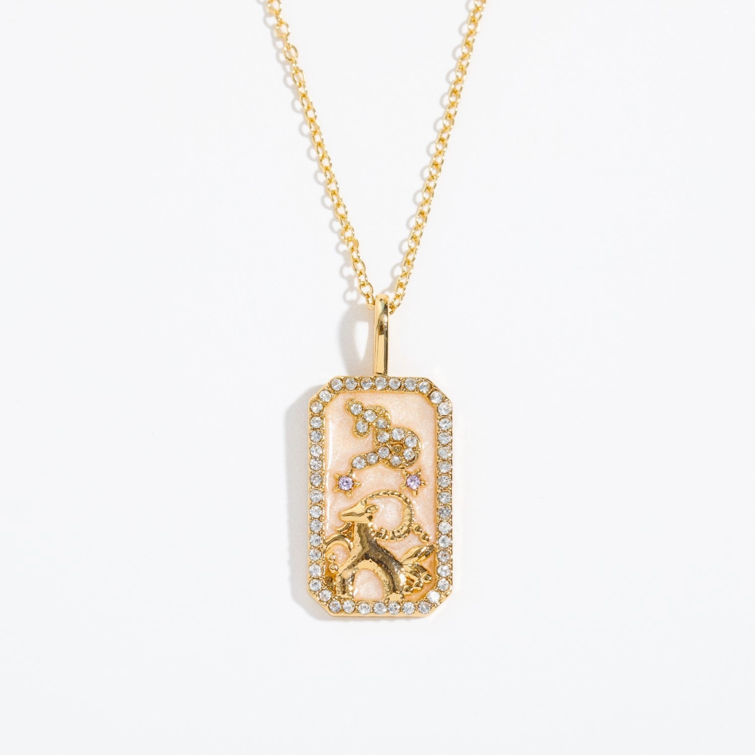 Wholesale of Twelve Constellations Art Retro Style Square Bronze Necklaces
