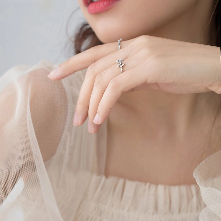 Wholesale of Twelve Constellations Pure Silver Open Ring
