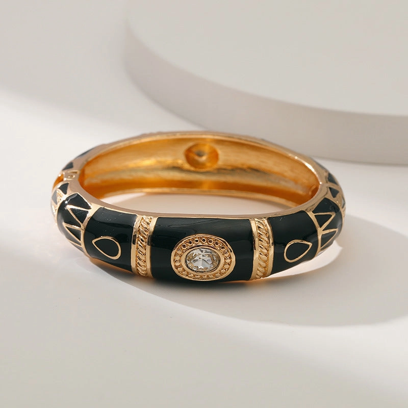 Wholesale Oil Drip Diamond Alloy Bracelet