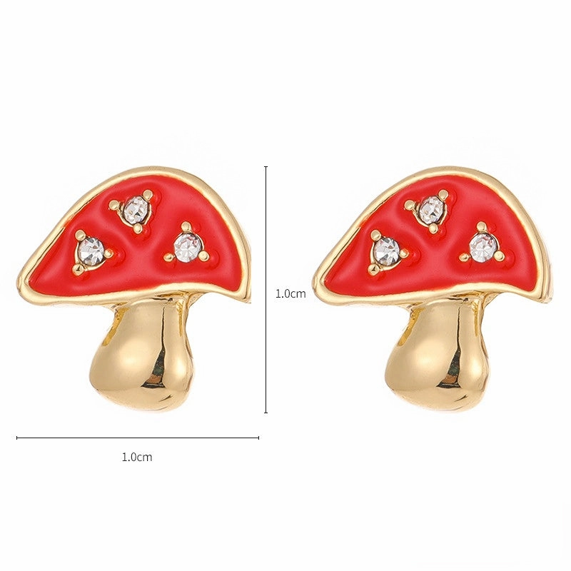 Wholesale Oil Drip Enamel Copper Earrings