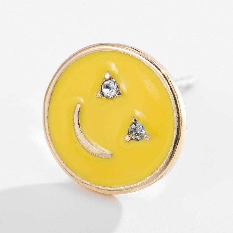 Wholesale Oil Drip Enamel Copper Earrings