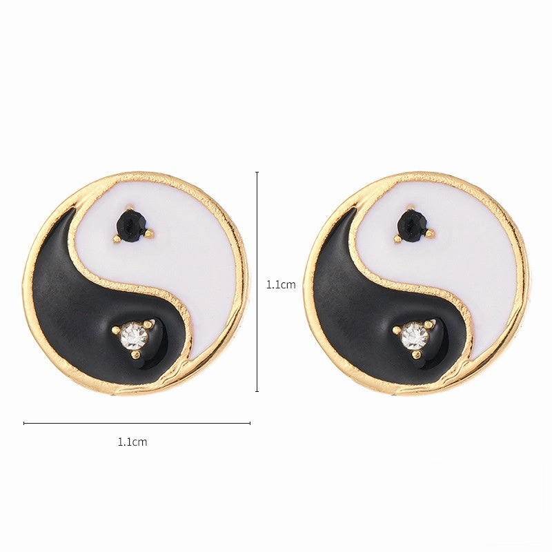 Wholesale Oil Drip Enamel Copper Earrings