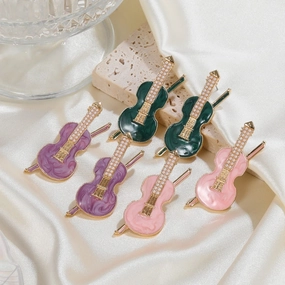 Wholesale Oil Dripping Violin Earrings