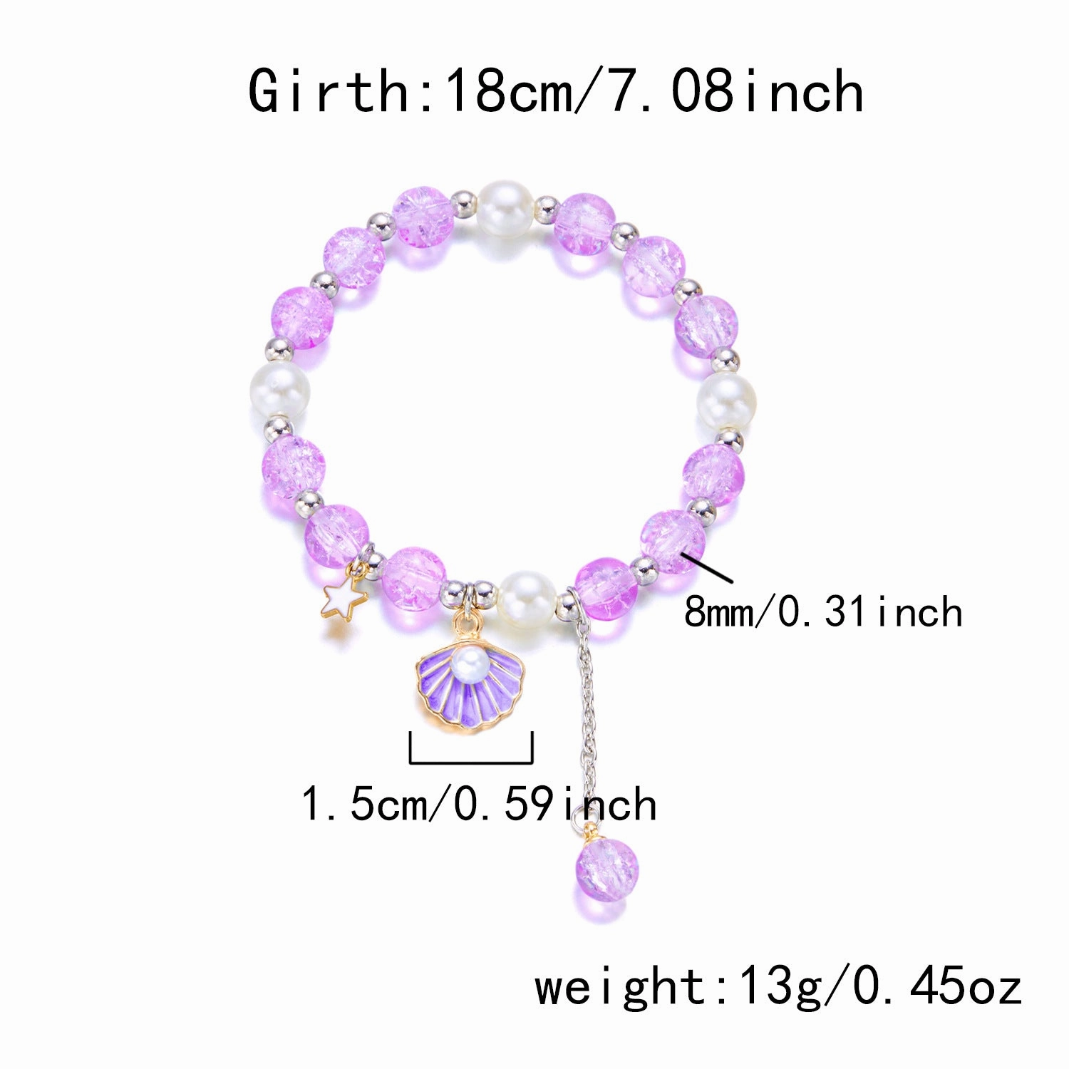 Wholesale Oil Drop Shell Pearl Beaded Bell Braided Rope Bracelet