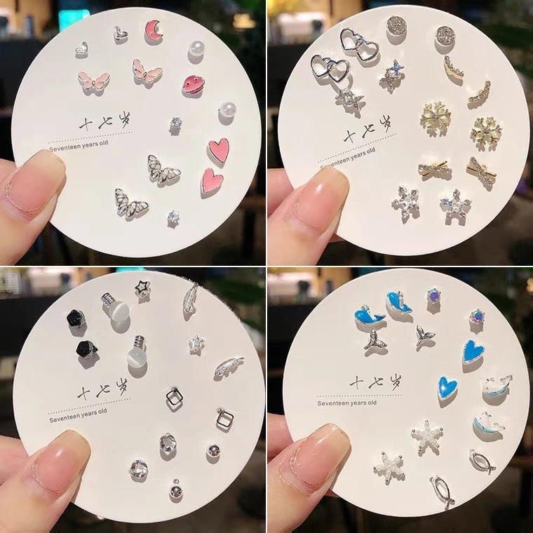 Wholesale One Week Set Combination S925 Silver Earrings
