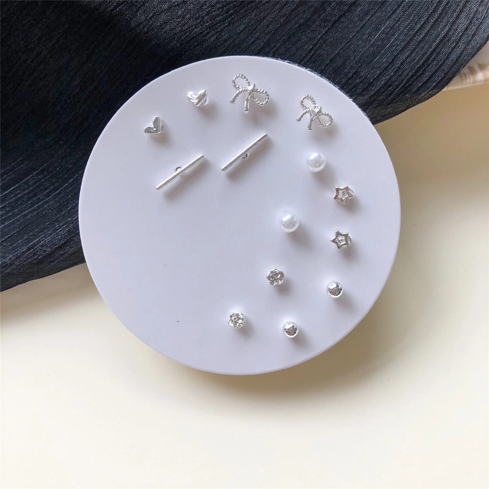 Wholesale One Week Stud Earrings Set Alloy Earrings
