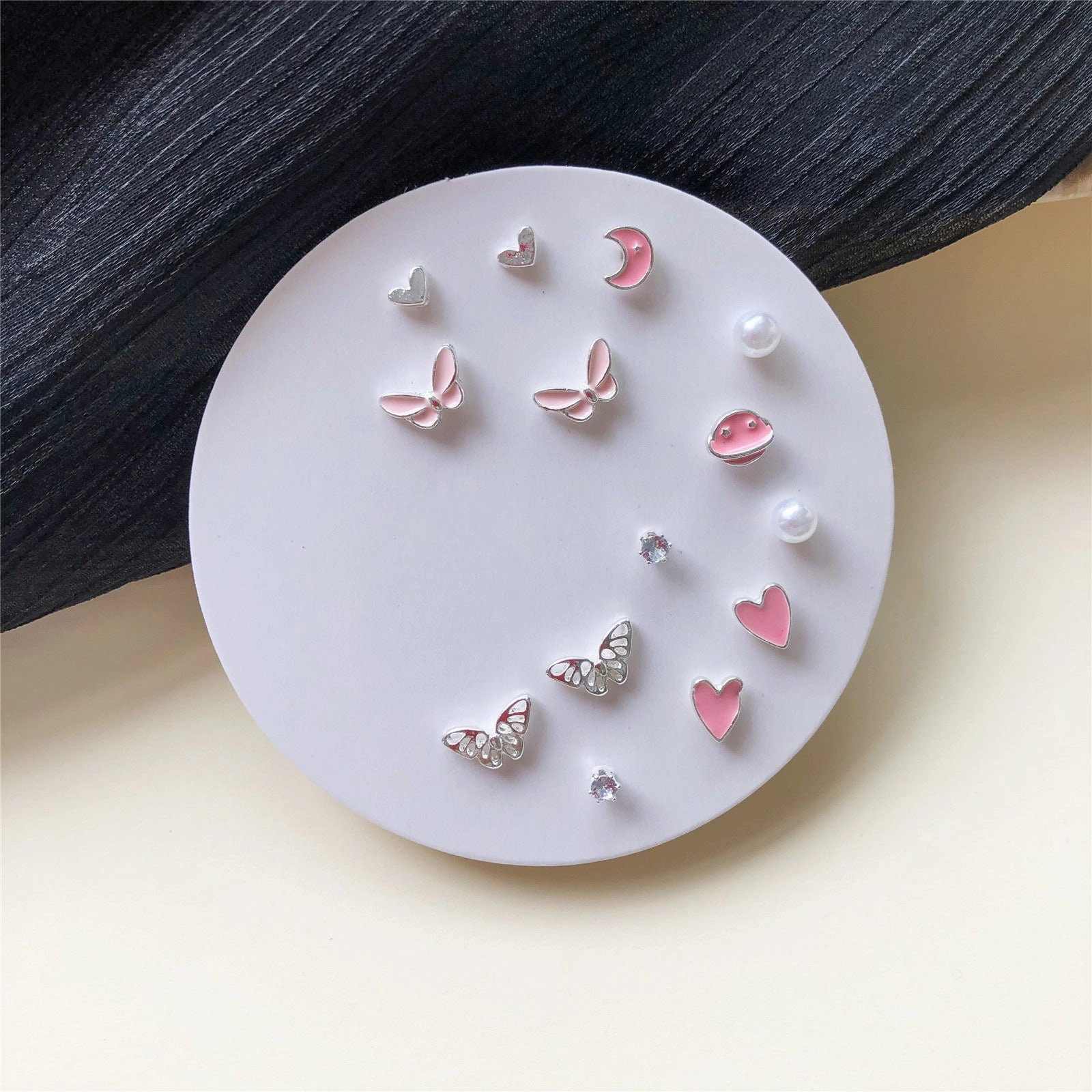 Wholesale One Week Stud Earrings Set Alloy Earrings