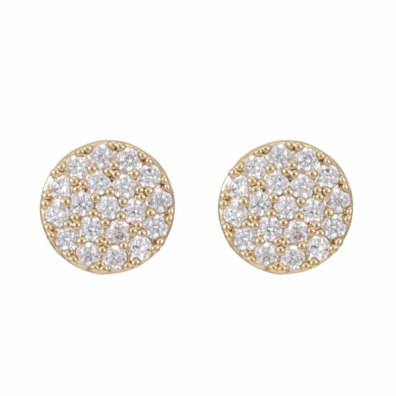 Wholesale Opal Copper Ear Studs