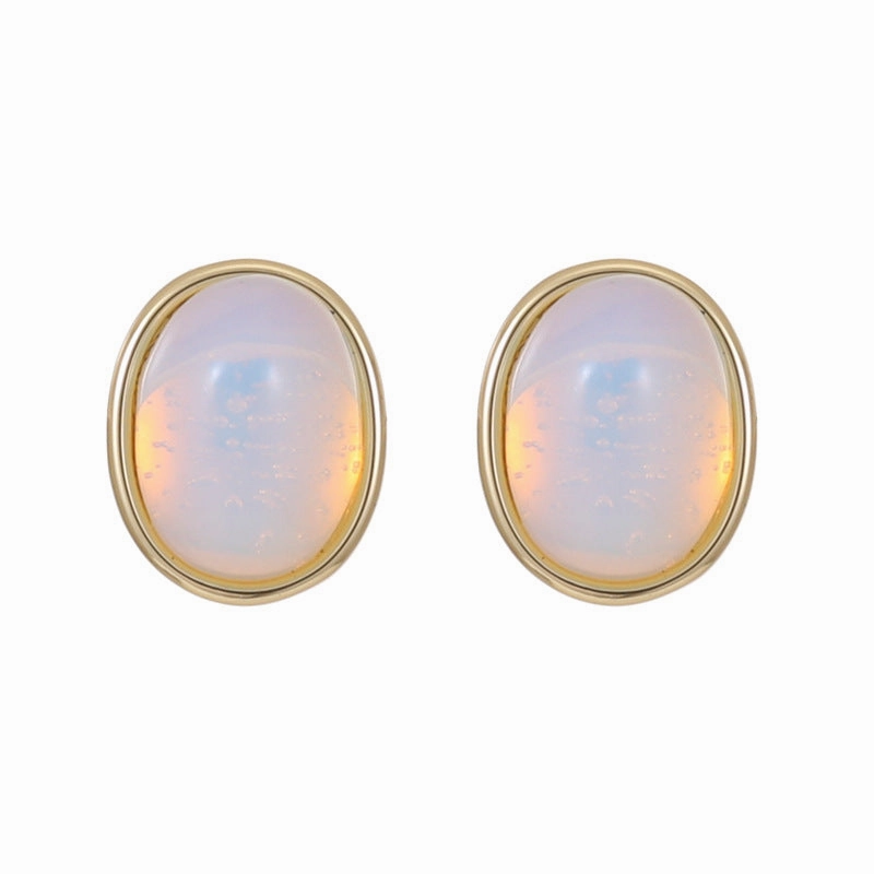 Wholesale Opal Copper Ear Studs