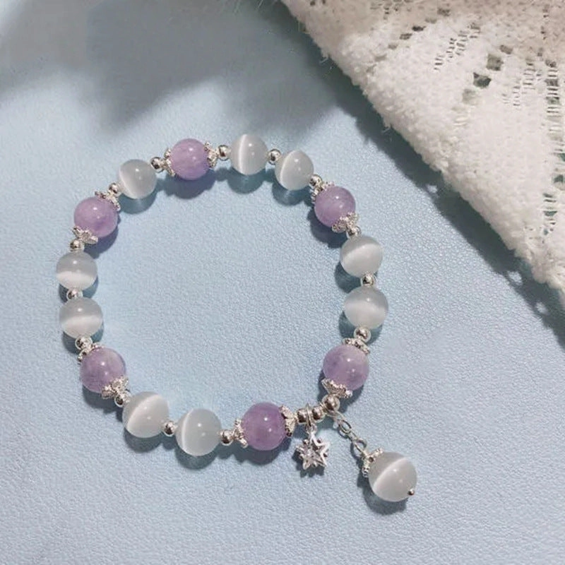 Wholesale Opal Crystal Butterfly Beaded Bracelet
