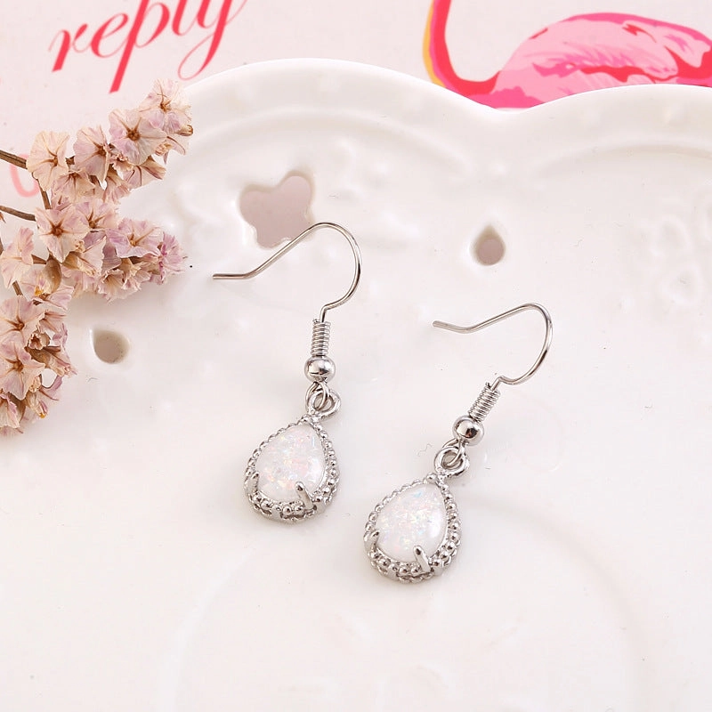 Wholesale Opal Pendant Alloy Earrings