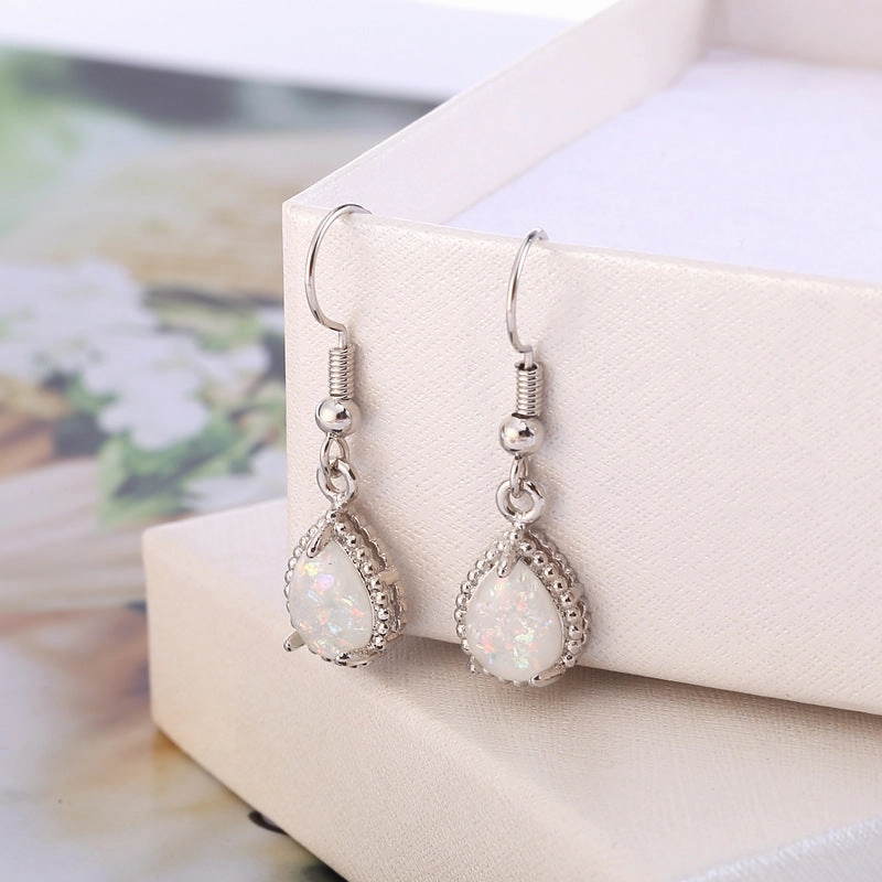 Wholesale Opal Pendant Alloy Earrings