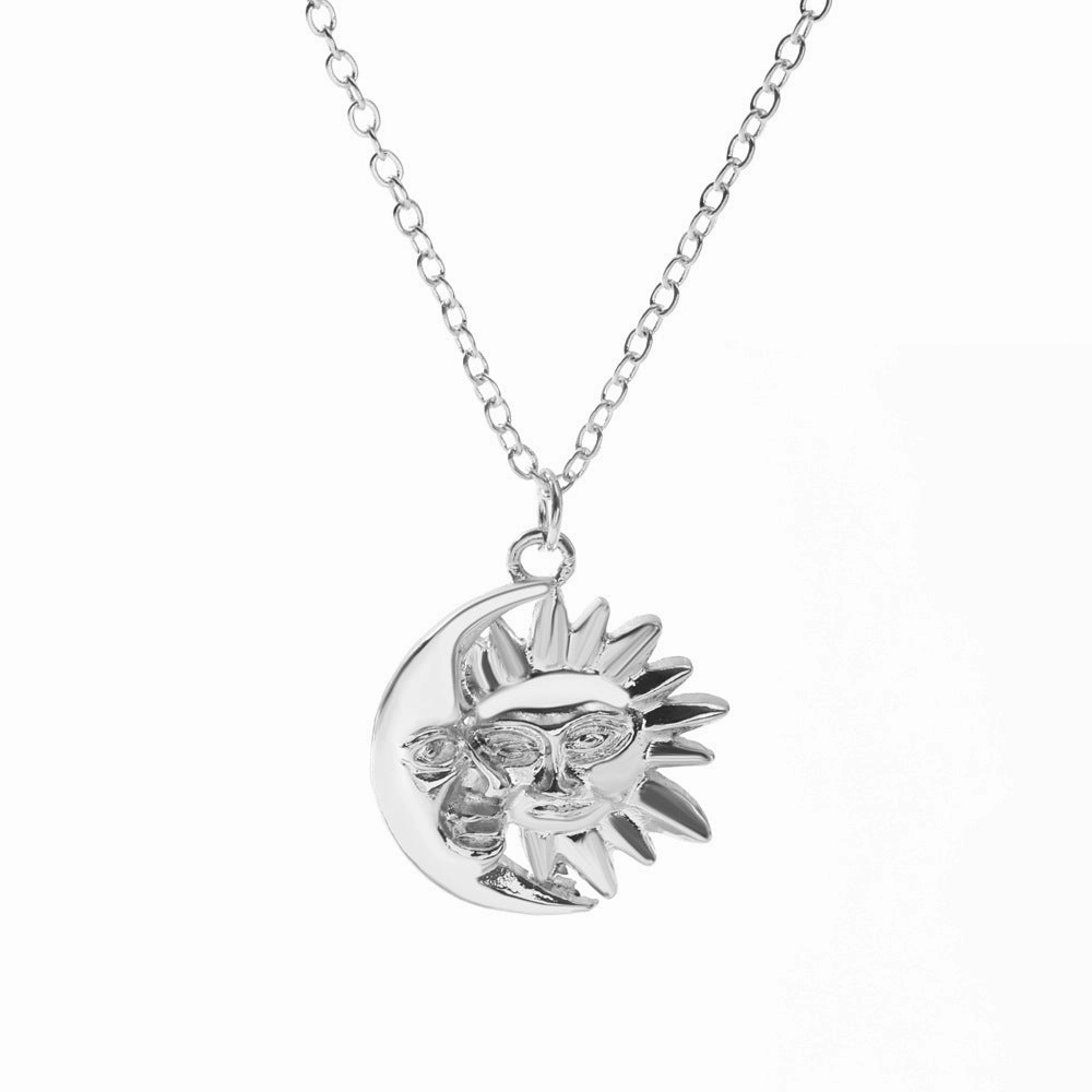 Wholesale Opal Sun Moon Alloy Necklaces
