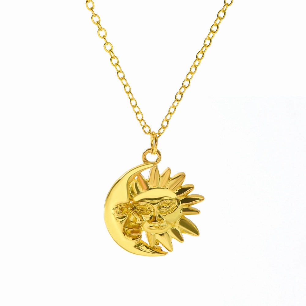 Wholesale Opal Sun Moon Alloy Necklaces