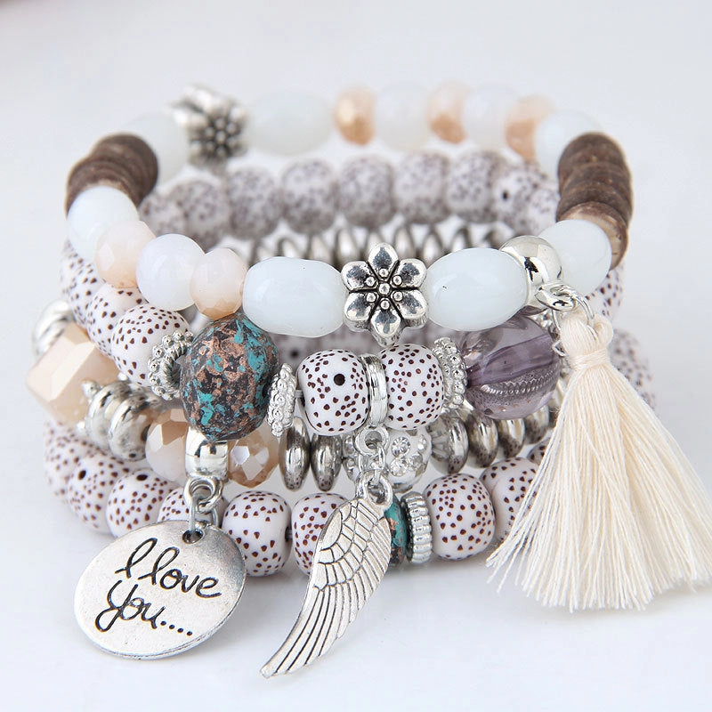 Wholesale Opal Vintage Ethnic Alloy Bracelet