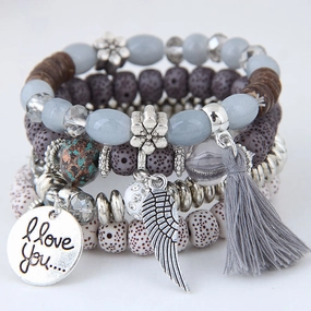 Wholesale Opal Vintage Ethnic Alloy Bracelet