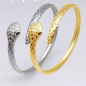 Wholesale Open Serpentine Zodiac Couple Stainless Steel Titanium Steel Bracelet