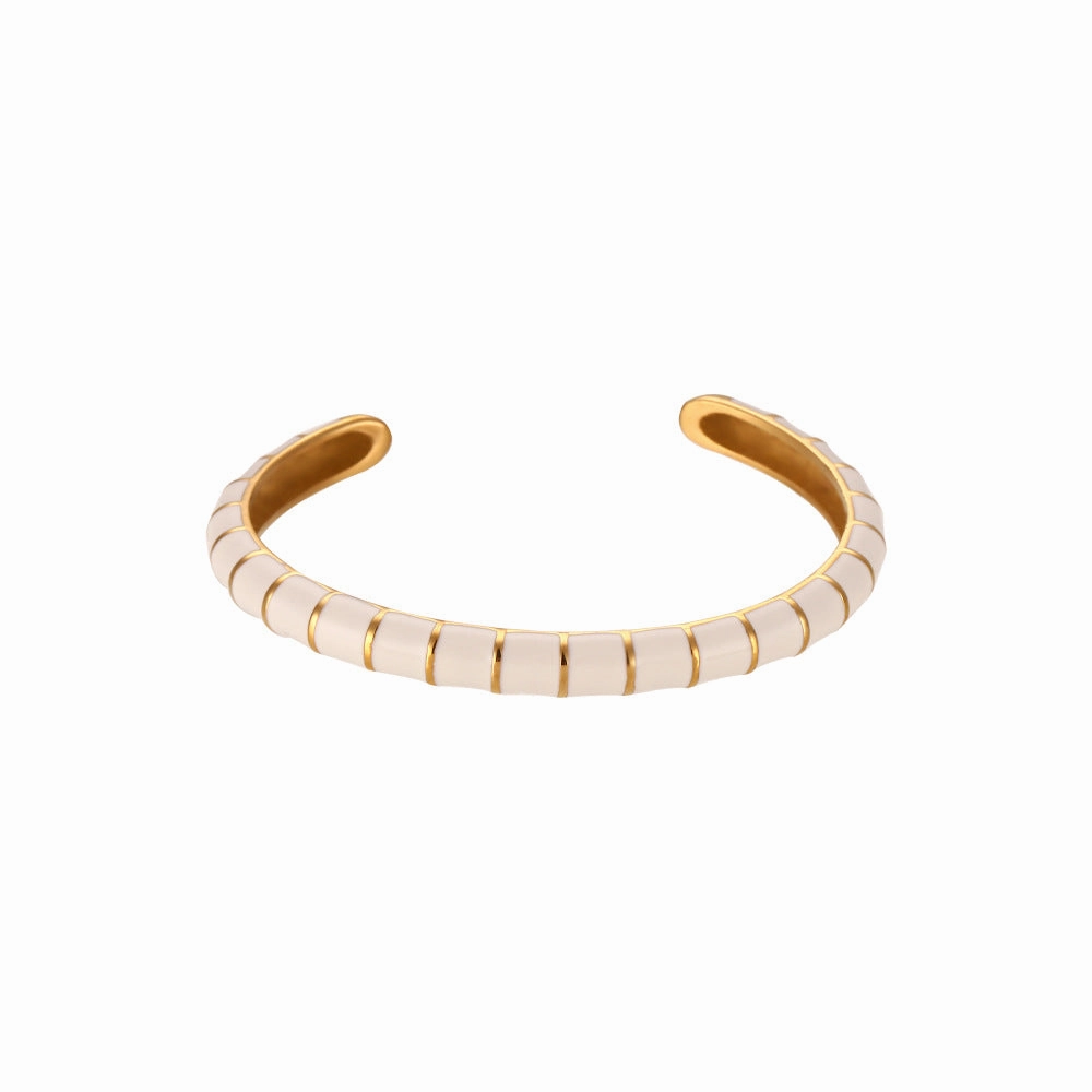 Wholesale Open Stainless Steel Gold Plated Bracelet