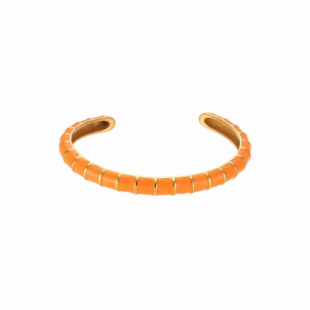 Wholesale Open Stainless Steel Gold Plated Bracelet