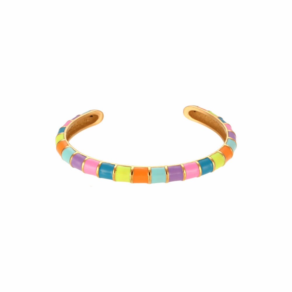 Wholesale Open Stainless Steel Gold Plated Bracelet