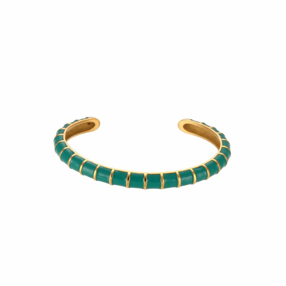 Wholesale Open Stainless Steel Gold Plated Bracelet