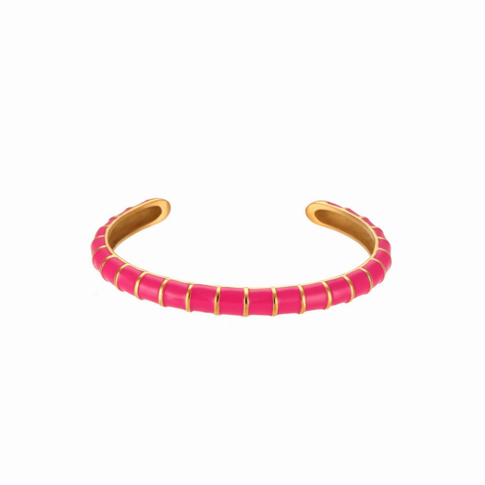 Wholesale Open Stainless Steel Gold Plated Bracelet