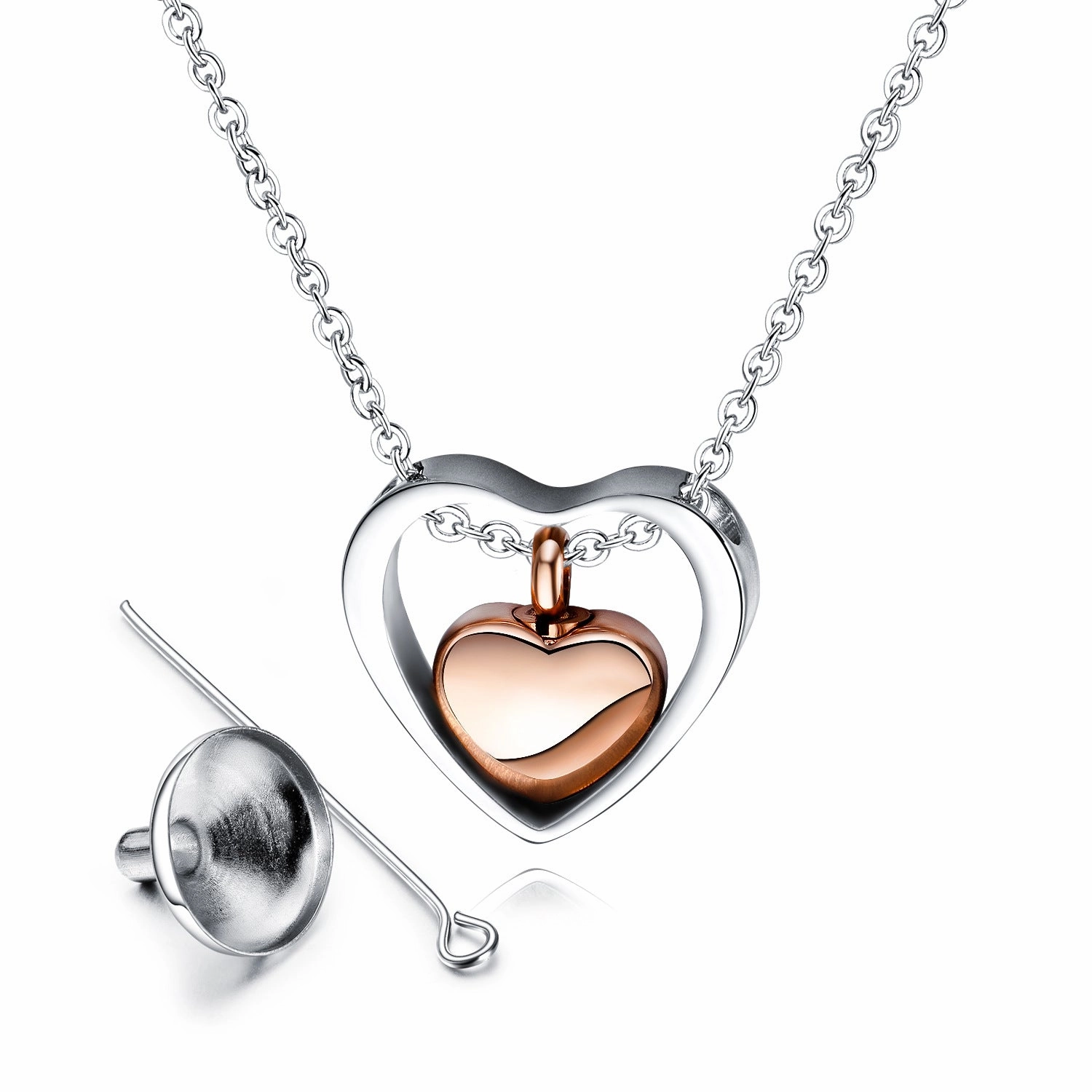 Wholesale Openable Love Titanium Steel Necklace
