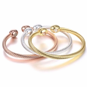Wholesale Opening Magnet Rose Gold Threaded Bracelet